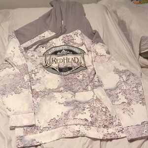 RedHead Graphic Hoodie in Gray and White